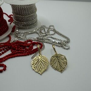 Handmade Gold Leaf Earrings